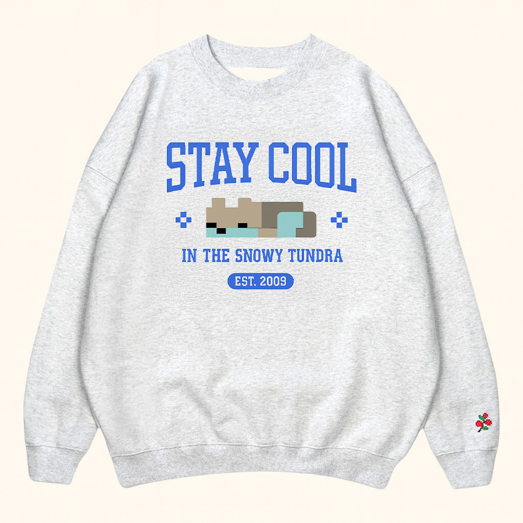 Very Cool X Minecraft Merch Stay Cool In The Snowy Tundra Sweatshirt Gifts For Besties
