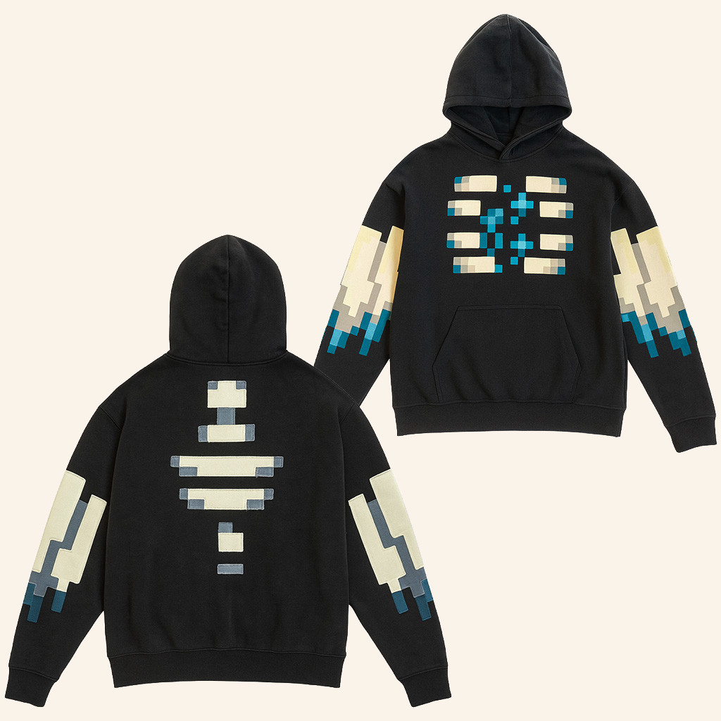 Very Cool X Minecraft Merch Warden Hoodie Christmas Presents For Him Very Cool X Minecraft Merch Warden Hoodie Christmas Presents For Him