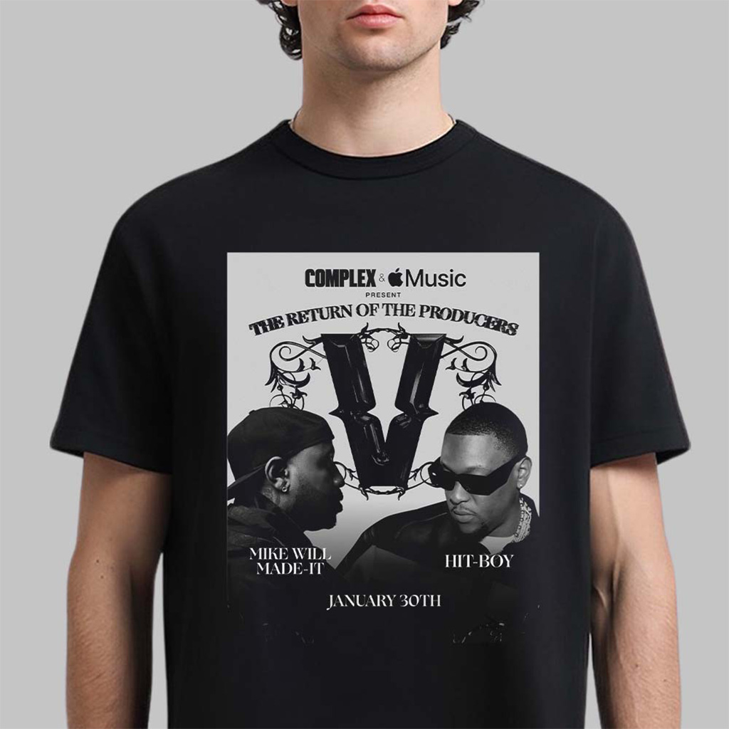 Verzuz Complex And Apple Music The Return Of The Producers Mike Will Make It Verzuz Hit Boy On January 30 2026 T-Shirt Verzuz Complex And Apple Music The Return Of The Producers Mike Will Make It Verzuz Hit Boy On January 30 2026 T-Shirt