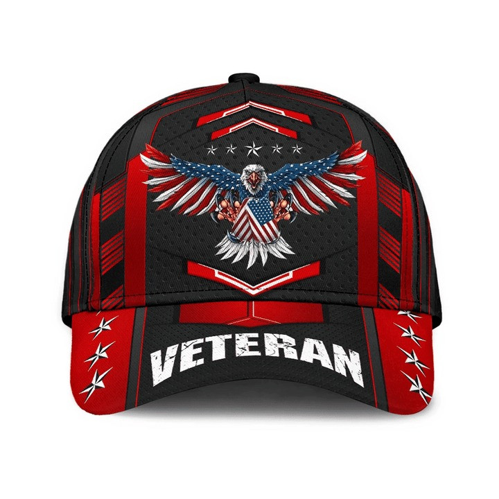 Veteran Eagle Classic Red Cap Best Gift For Friends and Husband and Dad on Veterans Day
