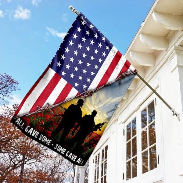 Veteran Flag All Gave Some Some Gave All Veteran Decoration Outdoor Flag