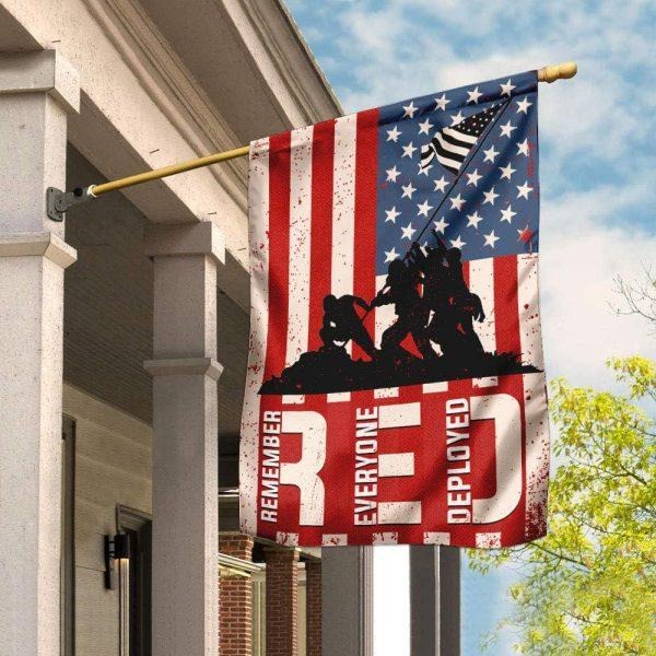 Veteran Flag Remember Everyone Deployed Flag Veteran Home Decor
