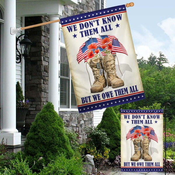 Veteran Flag We Don't Know Them All But We Owe Them All Memorial Day Veteran Gift Ideas