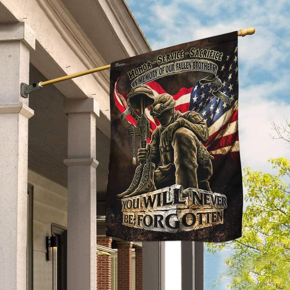Veteran Flag You Will Never Be Forgotten Veterans Flag Patriotic Memorial Gifts