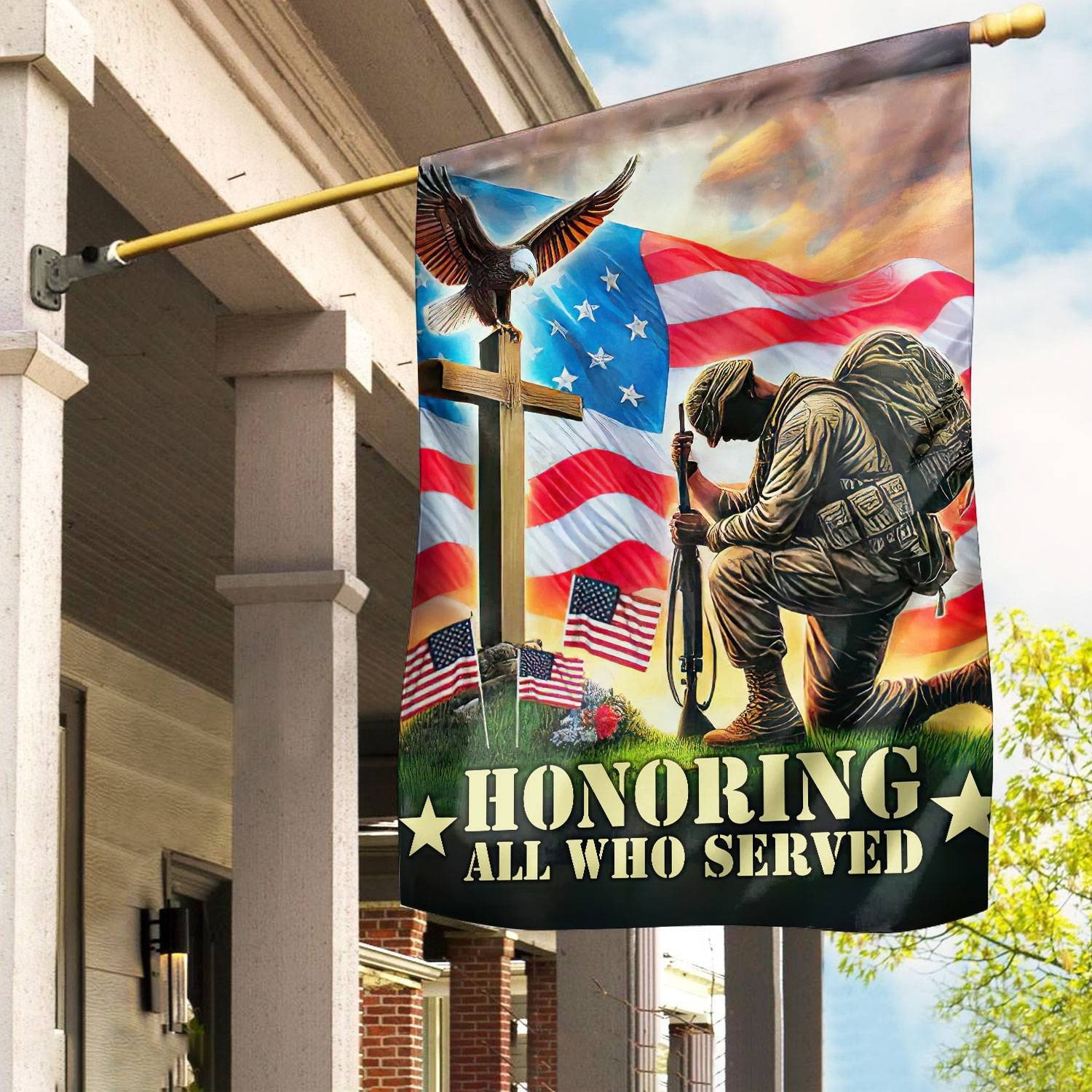 Veteran Honoring All Who Served Flag Patriotic Flag Gifts For Veterans