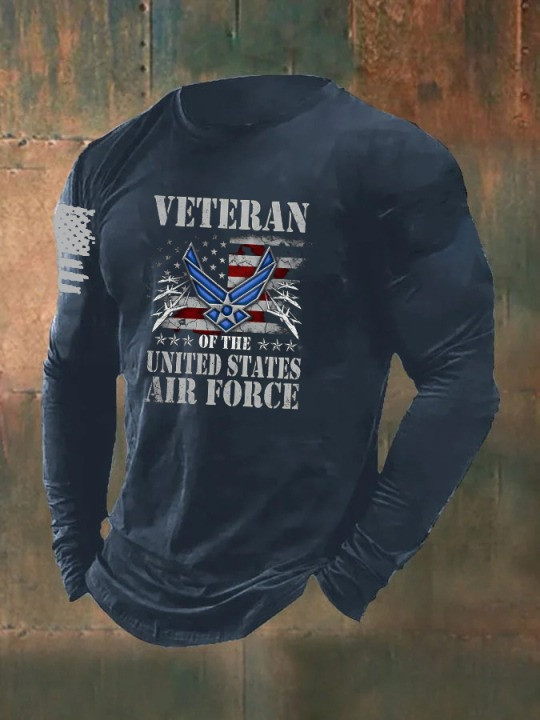 Veteran Long Sleeve Shirt Veteran Of The United States Air Force America Flag Shirt Gifts