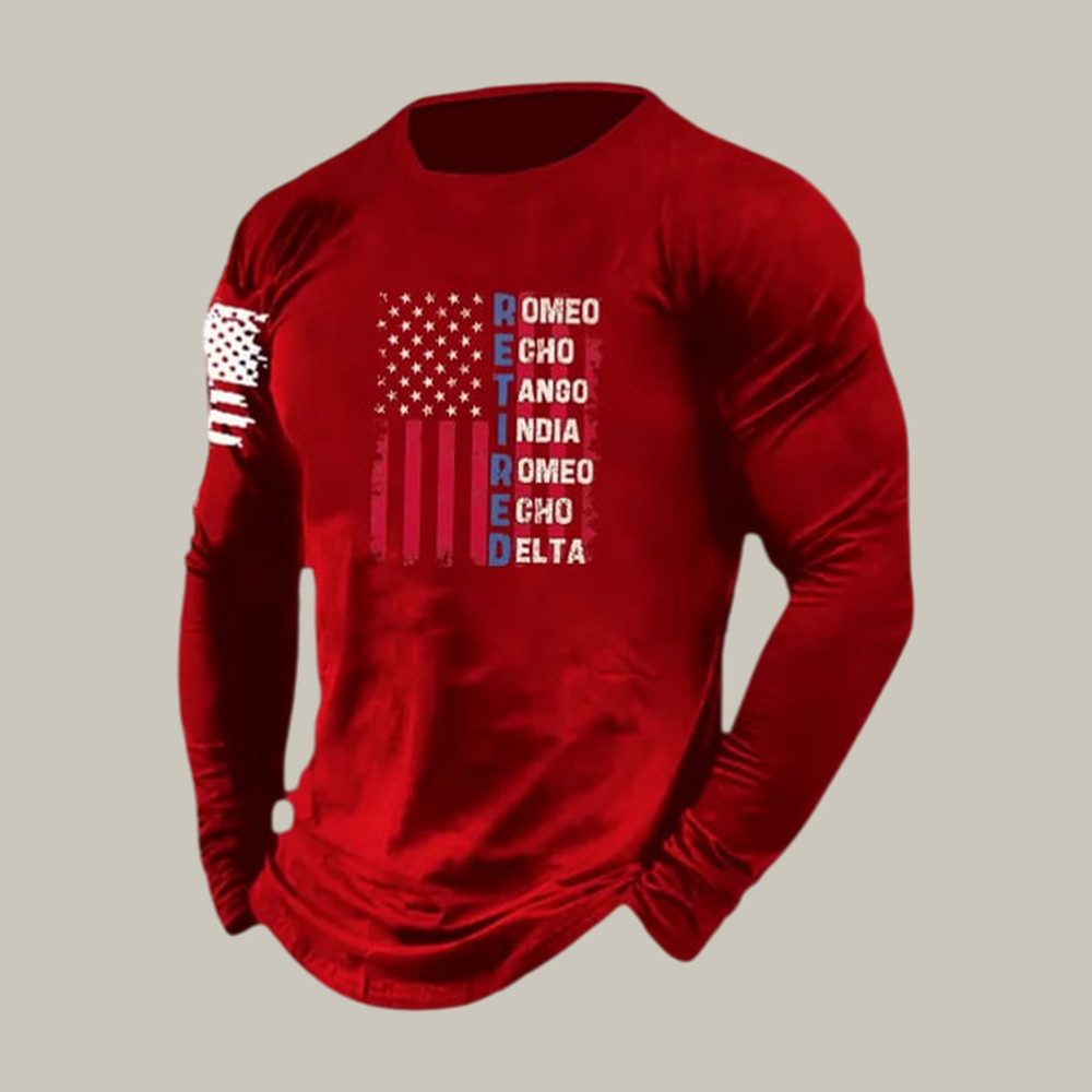 Veteran Red Friday Long Sleeve Shirt American Flag Red Friday Apparel Gift For Father's Day