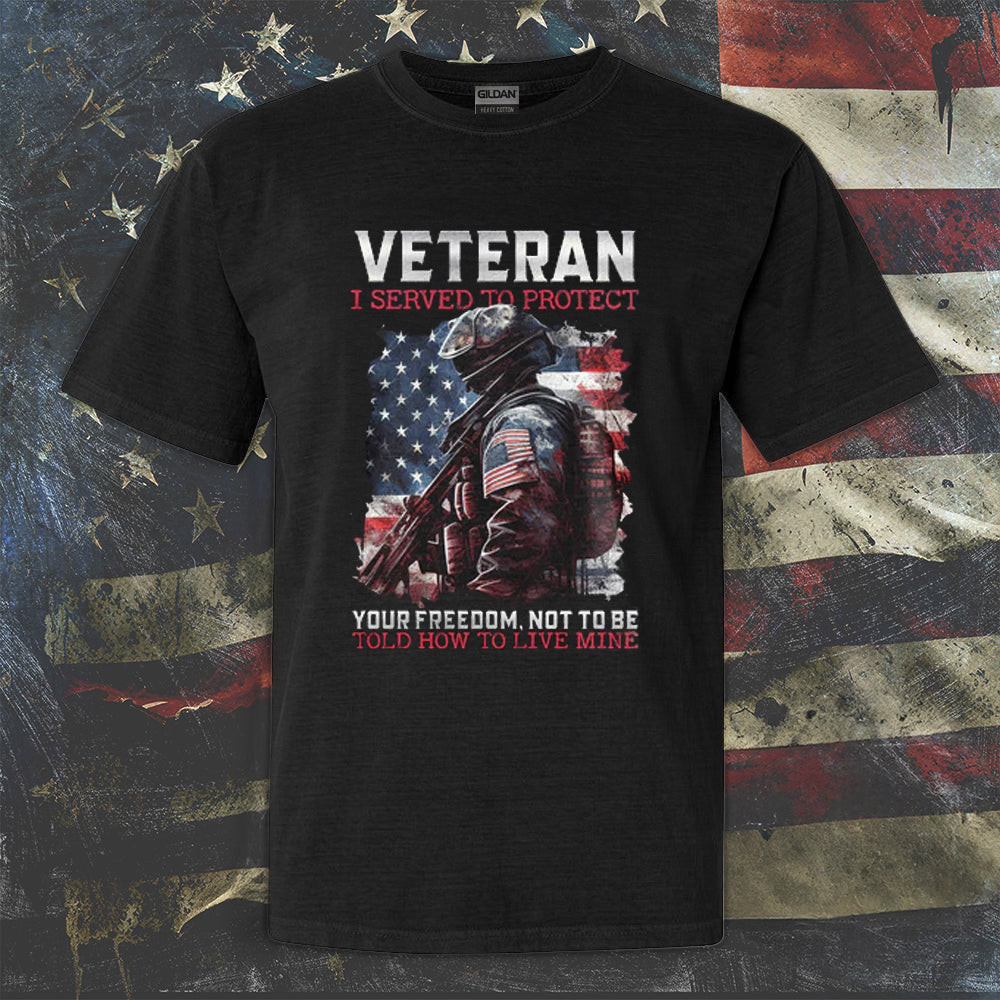 Veteran Shirt I Served To Protect Your Freedom Patriotic Shirts For Veterans Day Gifts