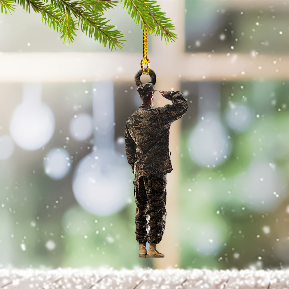 Veteran Soldier Christmas Ornament Honor Military Army Veteran Christmas Gifts