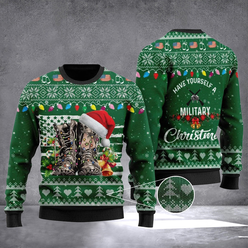 Veteran Ugly Sweater Have Yourself A Military Christmas Xmas Gifts For Veterans 2023