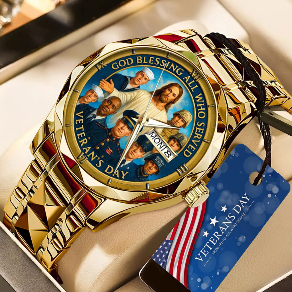 Veteran Watch God Blessing All Who Served Veterans Day Merch Gifts For Retired Military