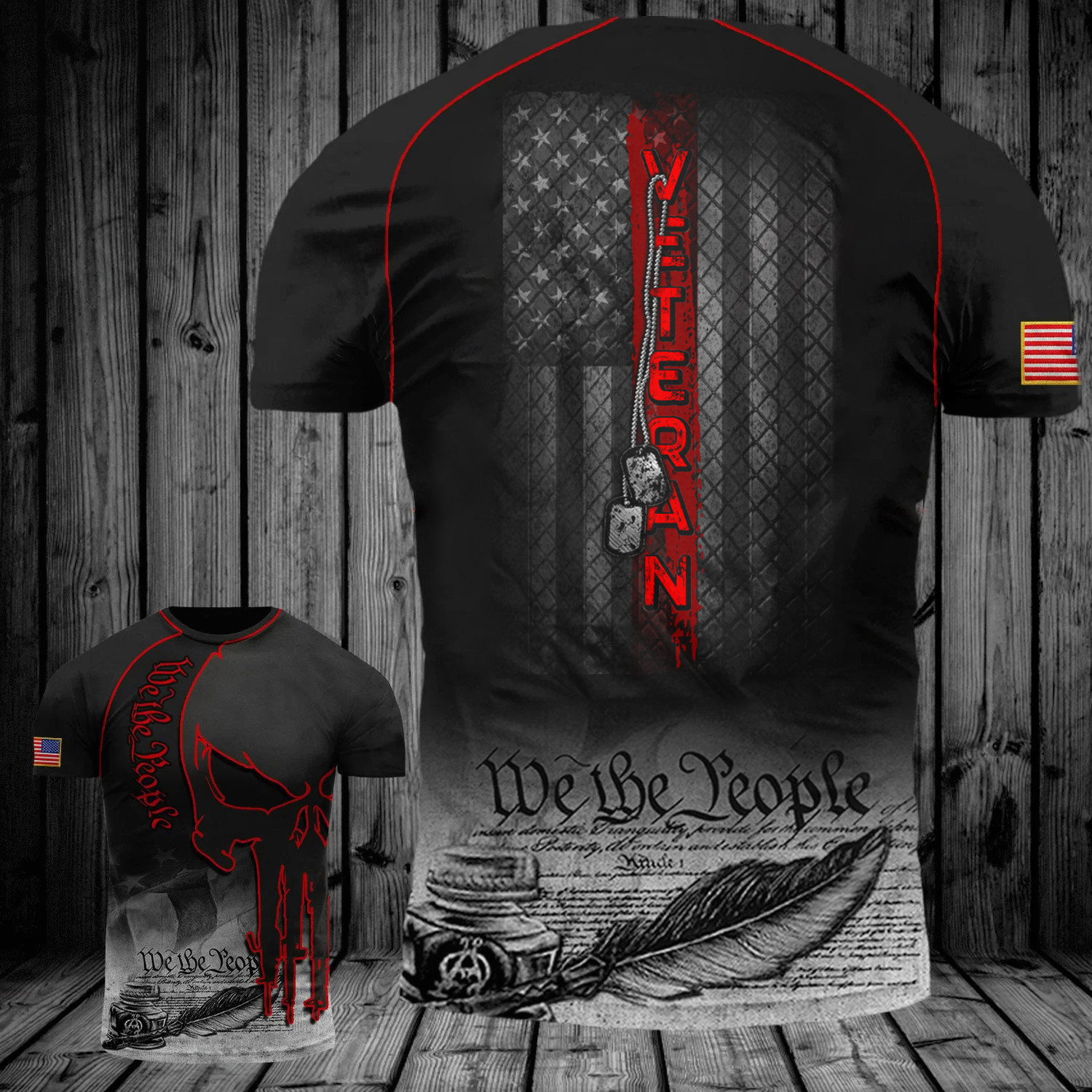 Veteran We The People Shirt Patriotic Proud To Be A Veteran Tee Shirt Gifts For Dad
