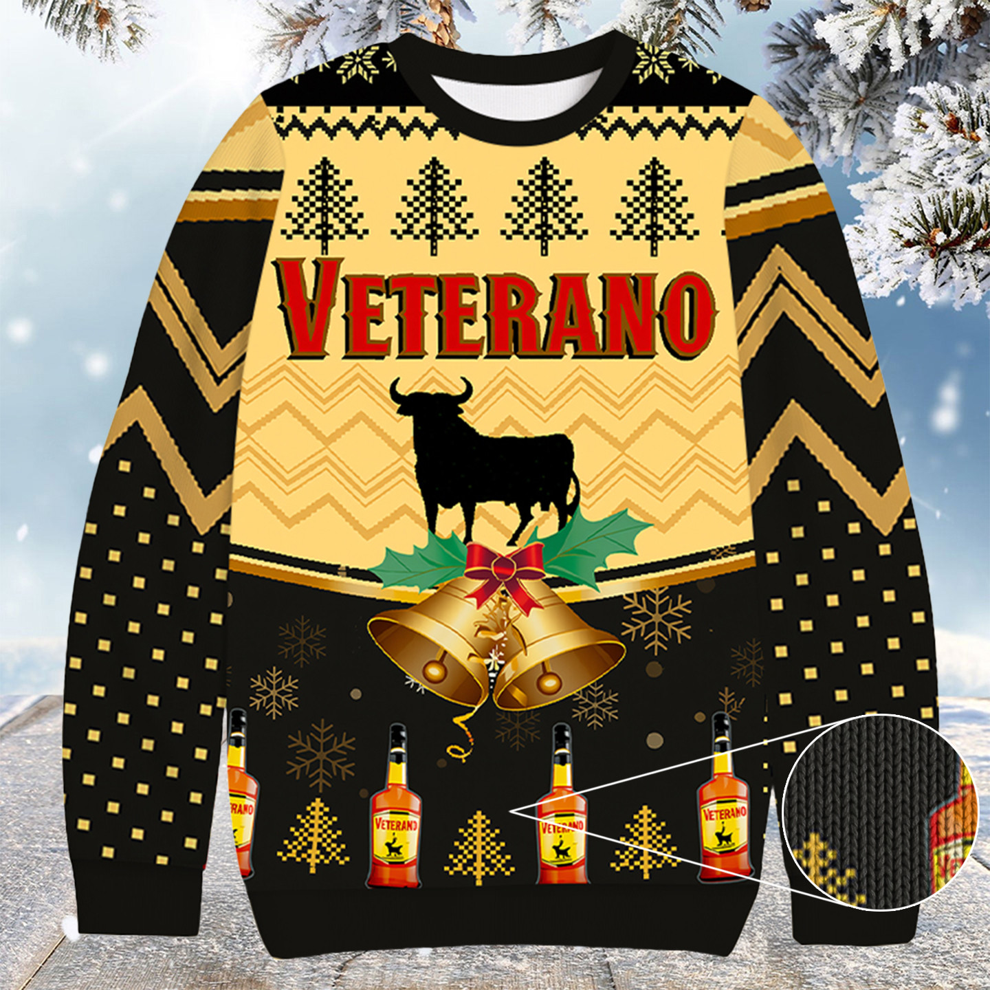 Veterano Christmas Ugly Sweater Cool Xmas Clothing Funny Christmas Gifts