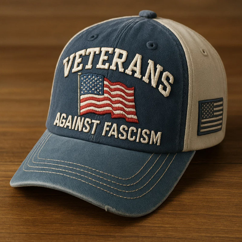 Veterans Against Fascism Hat American Flag Baseball Cap Anti Fascist Gift Ideas