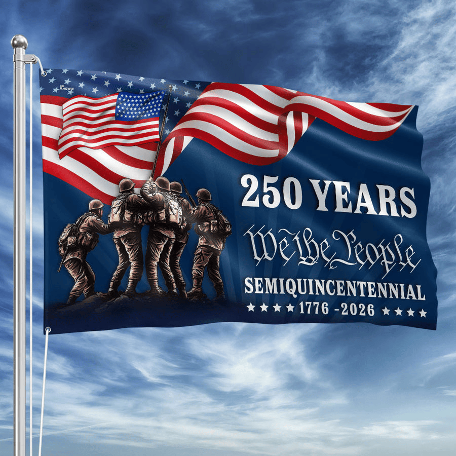 Veterans Day Flag 250 Years We The People Semiquincentennial Grommet Flag