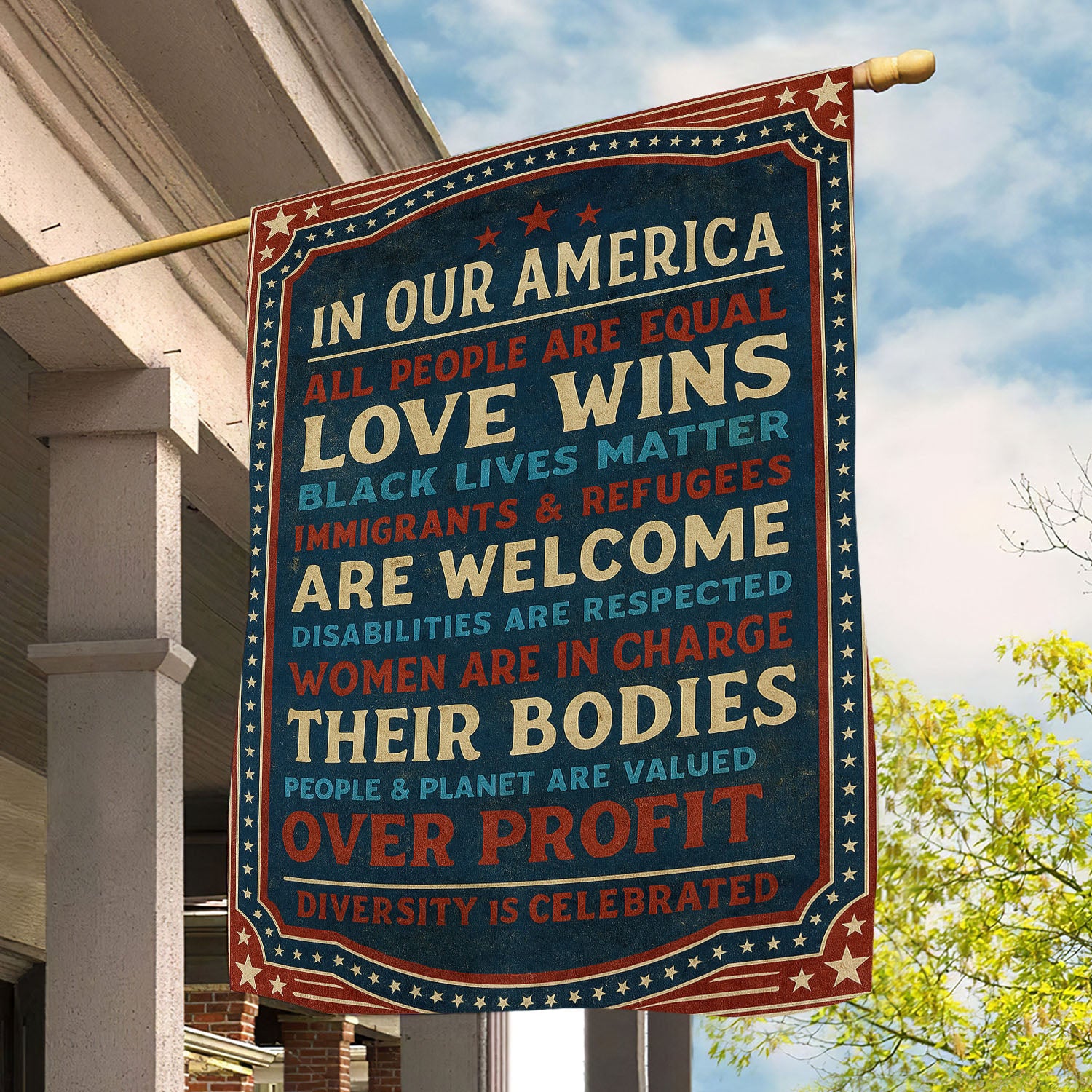 Veterans Day Garden House Flag In Our America Usa Yard Flag Gift For Patriotic Veterans