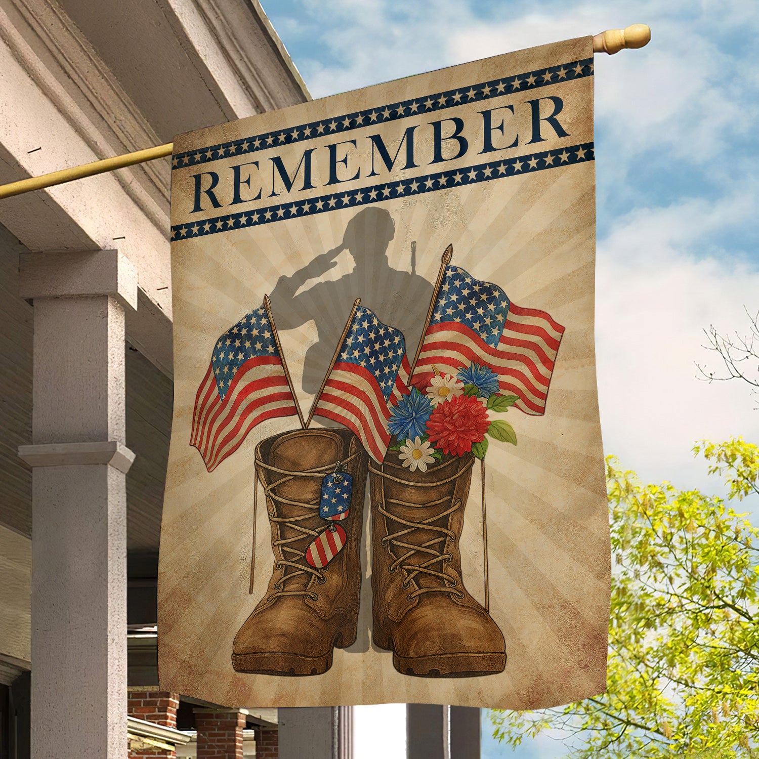 Veterans Day Garden House Flag Remember Usa Yard Flag Gift For Proud Veterans