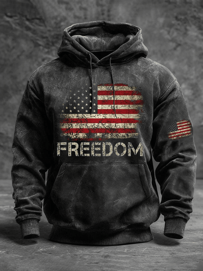 Veterans Day Men's Freedom Hoodie Patriotic Veterans Day Apparel 2025 Gift for Dad