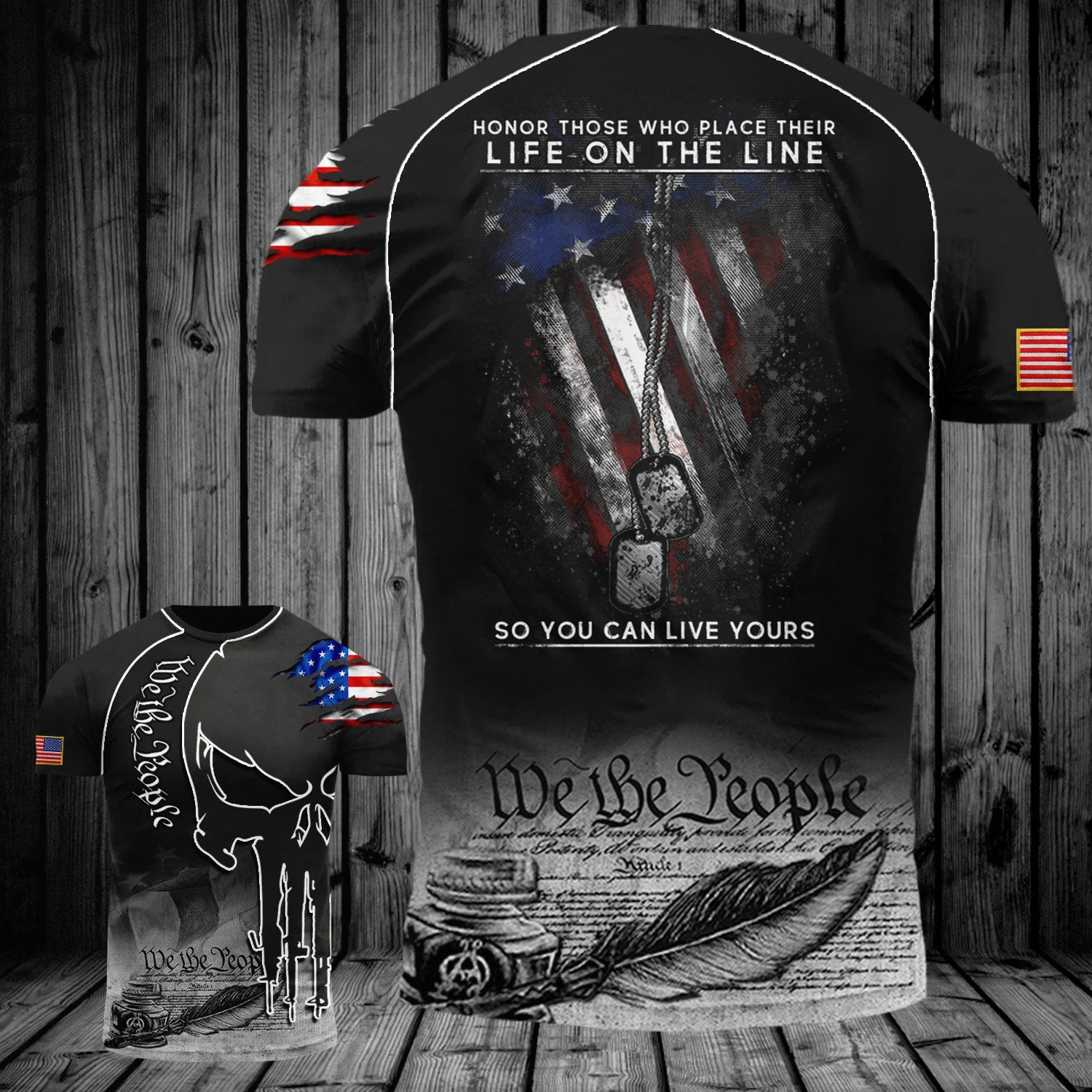 Veterans Day Shirt Honor Those Who Place Their Life On The Line Patriotic Gifts For Veteran