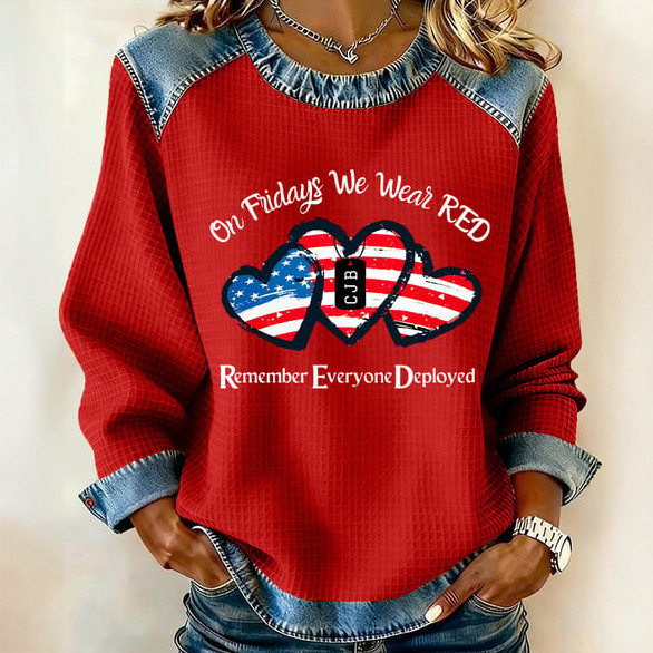 Veterans Red Friday Sweatshirt On Friday We Wear Red Clothing Memorial Day Gift