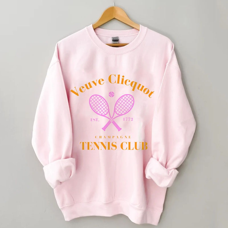 Veuve Clicquot Tennis Sweatshirt Cute Pink Sport Clothing Good Presents For Tennis Lovers