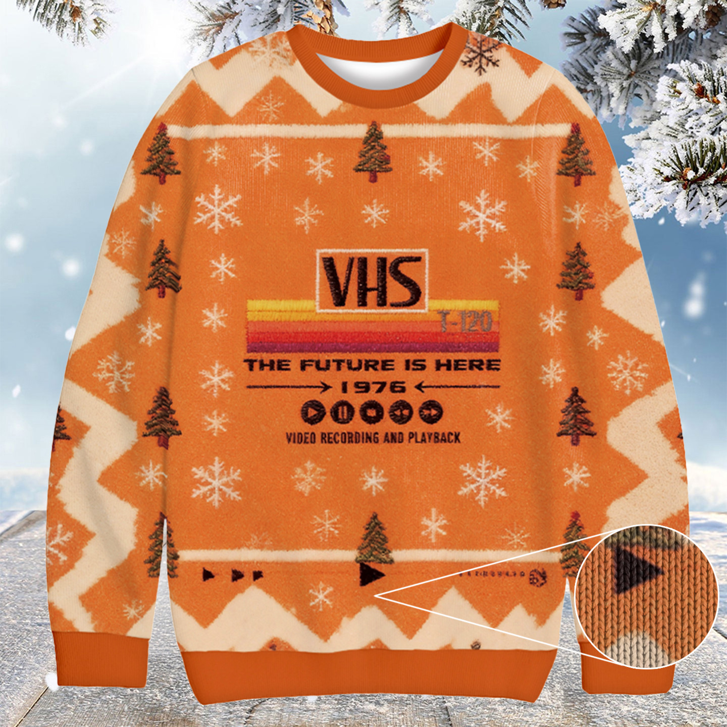 VHS Vintage Christmas Ugly Sweater Cool Xmas Clothes Secret Santa Gift Ideas
