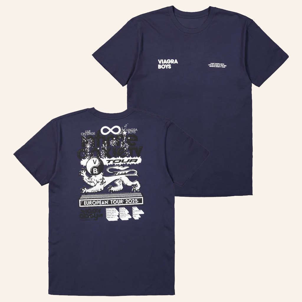 Viagra Boys Merch Infinite Anxiety EU Tour 2025 T-Shirt Presents For Music Lovers Viagra Boys Merch Infinite Anxiety EU Tour 2025 T-Shirt Presents For Music Lovers
