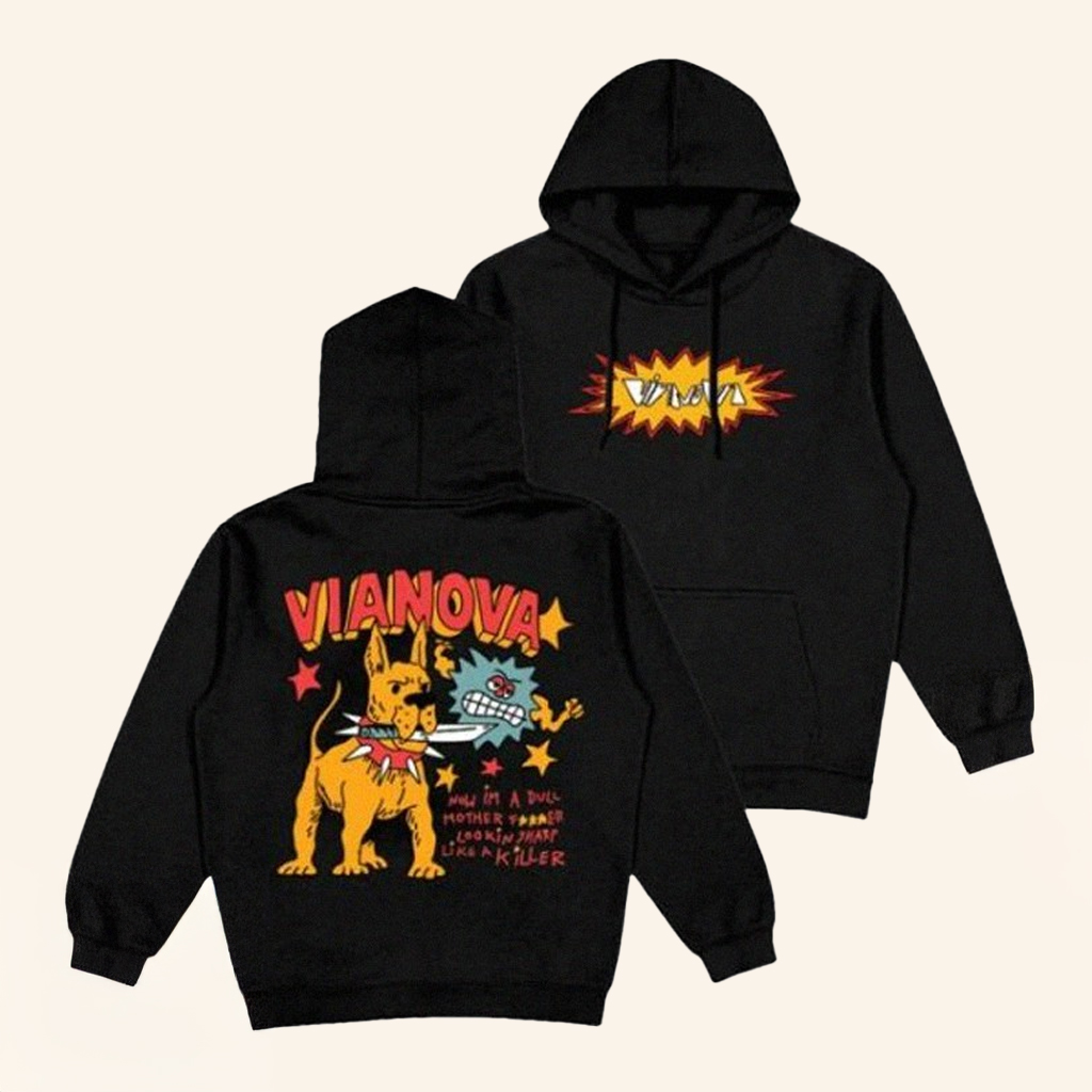 Vianova Merch Star Hoodie Black Christmas Presents For Father Vianova Merch Star Hoodie Black Christmas Presents For Father