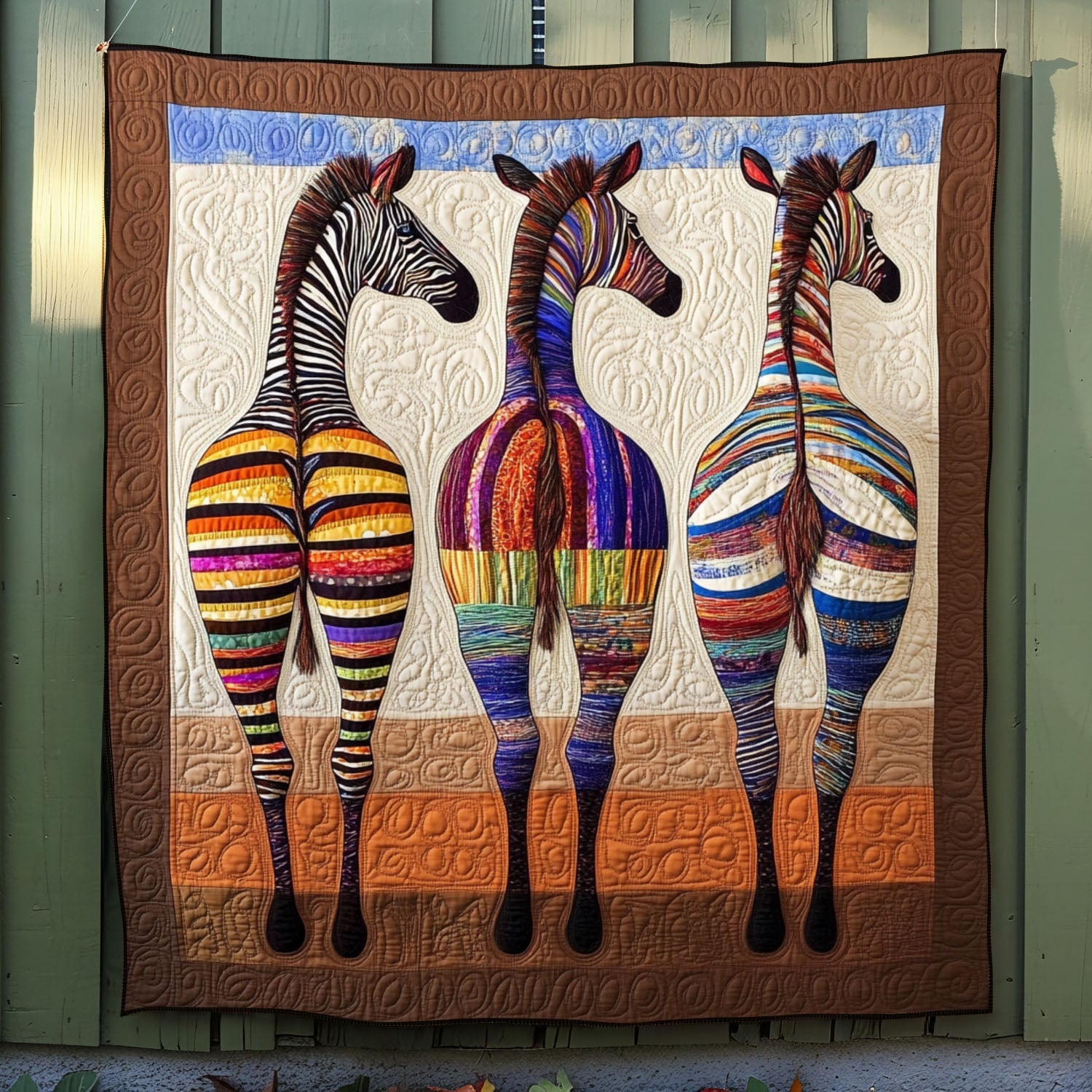 Vibrant Beast Quilted Blanket Christmas Bedroom Decor Zebra Themed Gifts