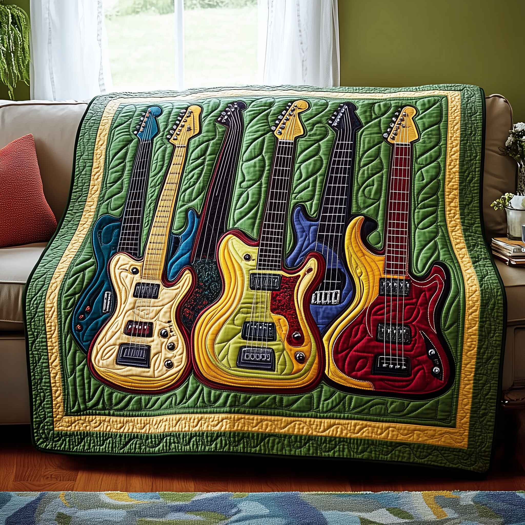 Vibrant Chord Quilted Blanket Best Couch Throw BlanketBest Gifts For Yoga Lovers
