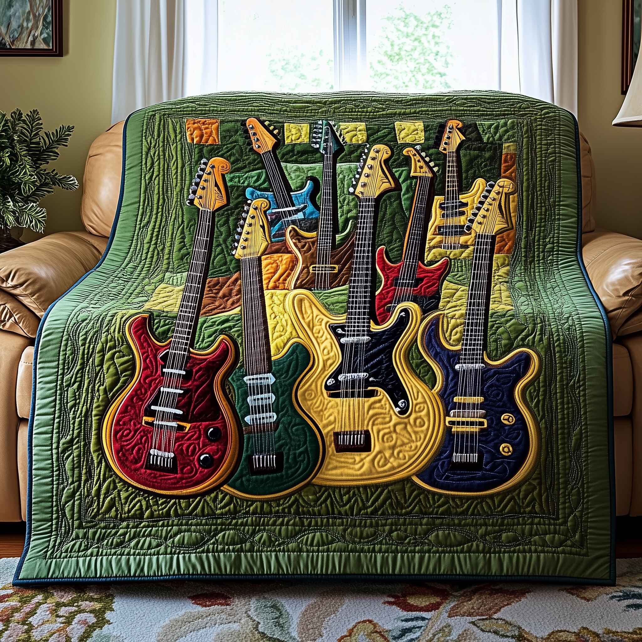 Vibrant Chord Quilted Blanket Best Couch Throw BlanketGift For Yoga Lover