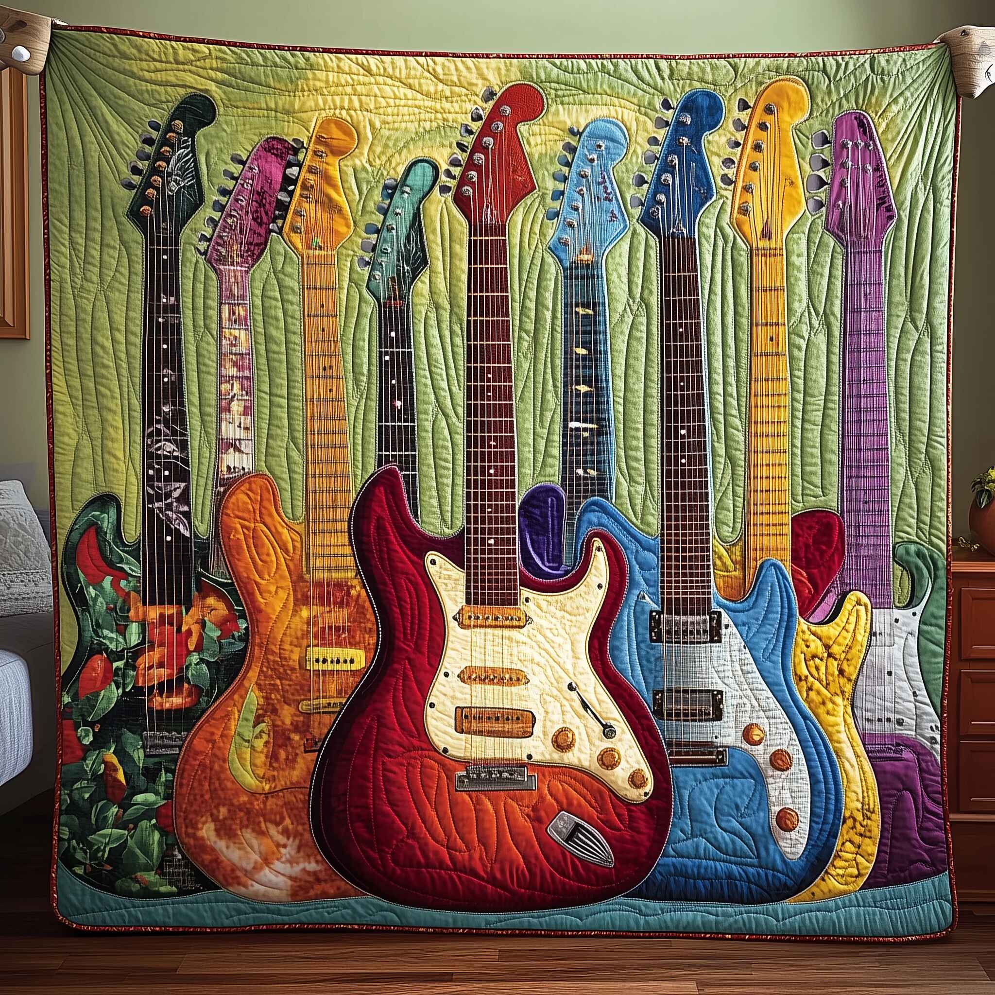 Vibrant Chord Quilted Blanket Best Couch Throw BlanketGifts For People Who Like Yoga