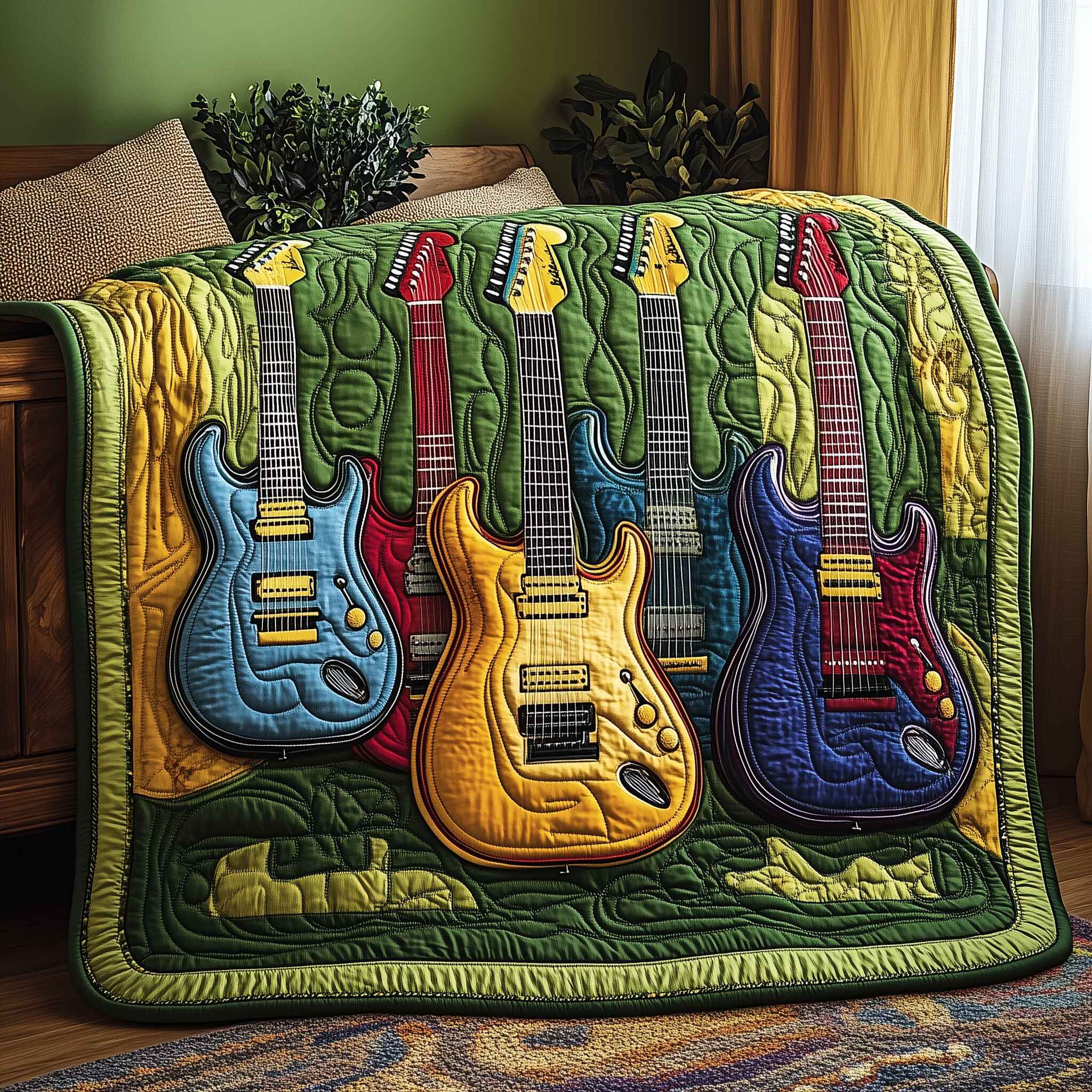 Vibrant Chord Quilted Blanket Best Couch Throw BlanketYoga Gifts For Her