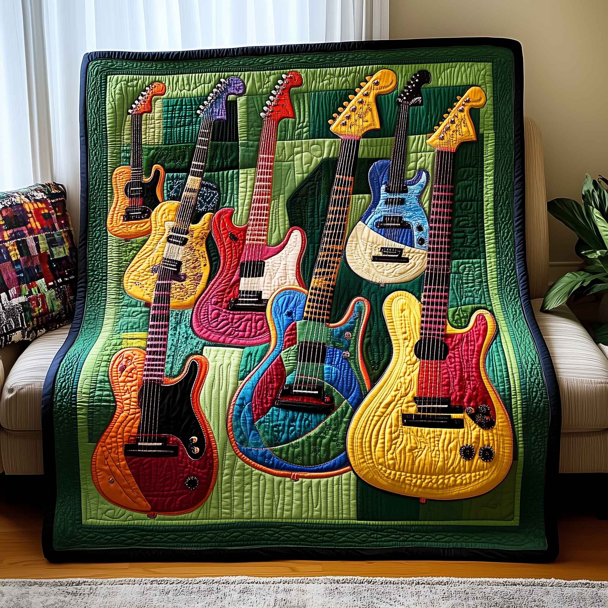 Vibrant Chord Quilted Blanket Best Couch Throw BlanketYoga Gifts For Women
