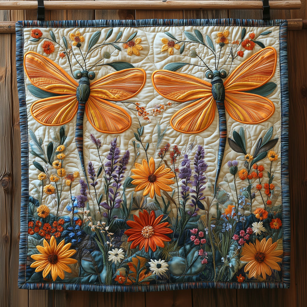 Vibrant Dragonfly Quilt Luxury Quilt Blanket for Elegant Home Decor