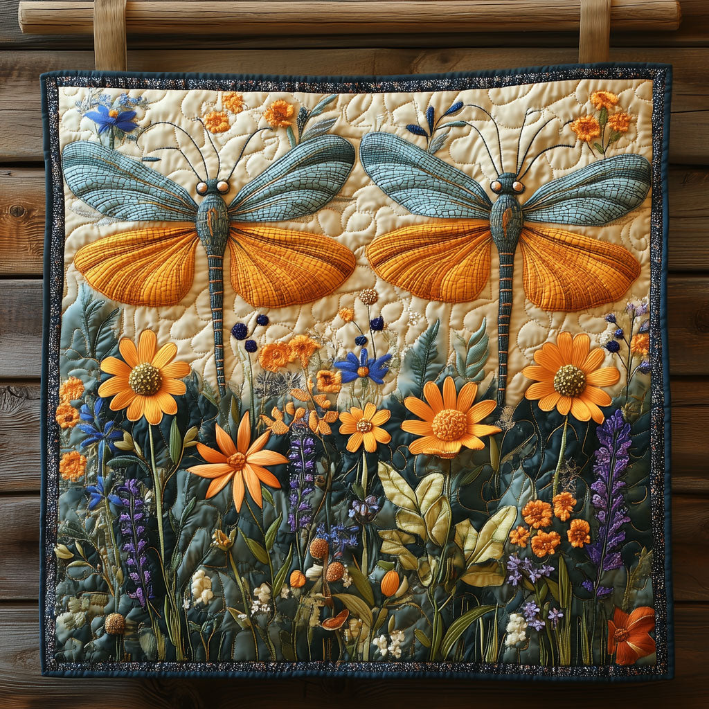 Vibrant Dragonfly Quilt Practical Quilt Blanket Gift for Comfort and Style