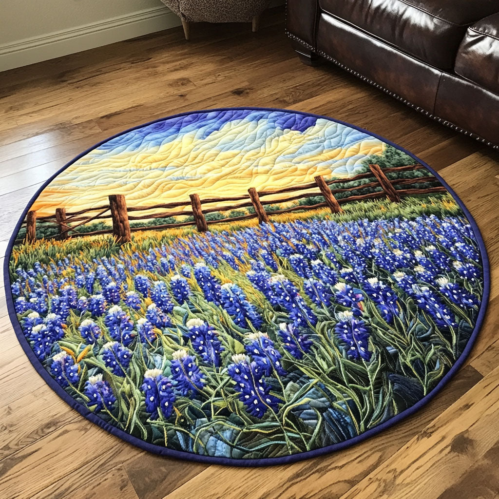 Vibrant Horizon Quilted Round Mat Door Entrance Decor Sunflower Gifts For Women