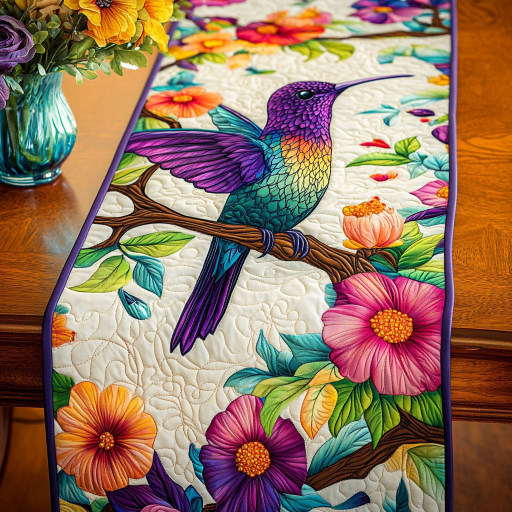 Vibrant Nectar Quilted Table Runner Dining Table Ideas Best Hummingbird Related Gifts