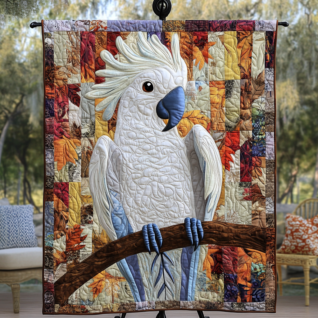 Vibrant Plumage Quilted Blanket Home Bedding Decor Christmas Gifts For Parrots