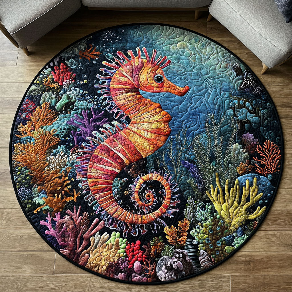 Vibrant Reef Quilted Round Mat Entryway Design Ideas Sea Turtle Gift Ideas