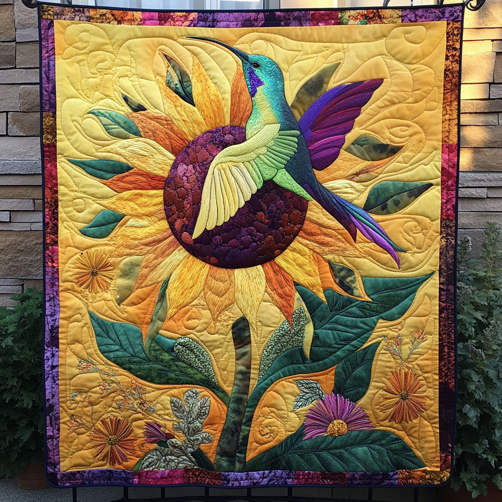 Vibrant Whispers Quilted Blanket Gift Ideas For Bird Lovers