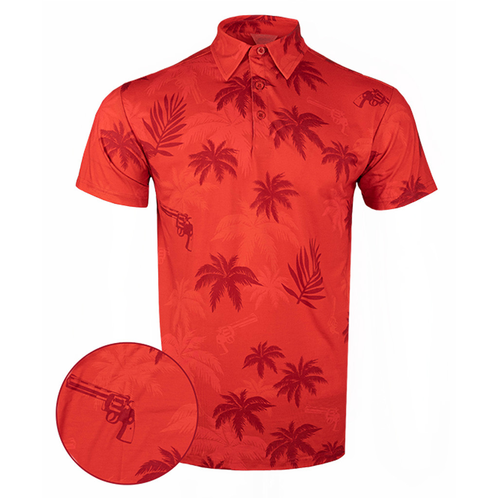 Vice City Red Polo Shirt Tactical Polo Shirt Hawaii Style Gun Merch Gift For Boyfriend Birthday Vice City Red Polo Shirt Tactical Polo Shirt Hawaii Style Gun Merch Gift For Boyfriend Birthday