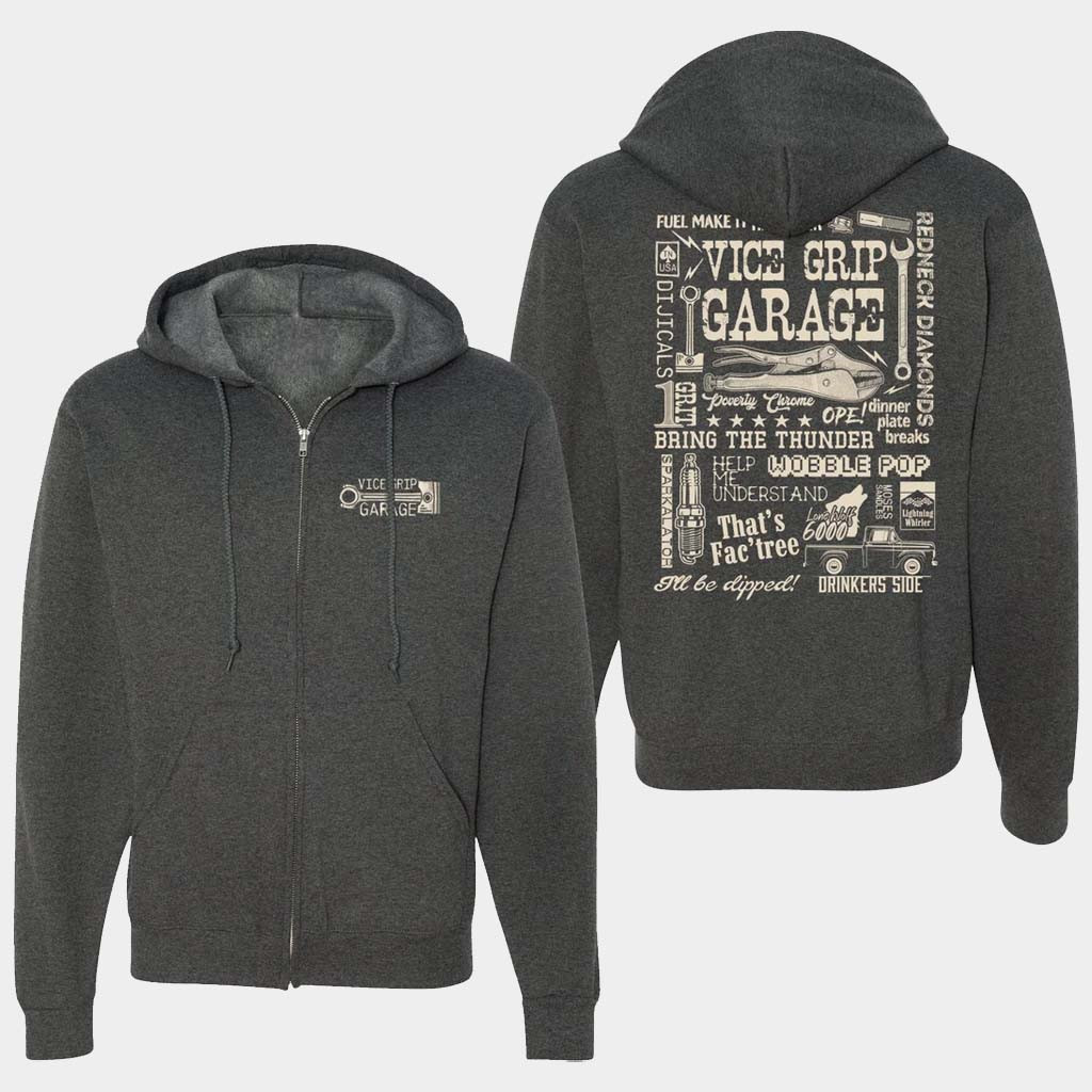 Vice Grip Garage Merch VGG Derekisms Zip Up Hoodie Present For Husband Vice Grip Garage Merch VGG Derekisms Zip Up Hoodie Present For Husband