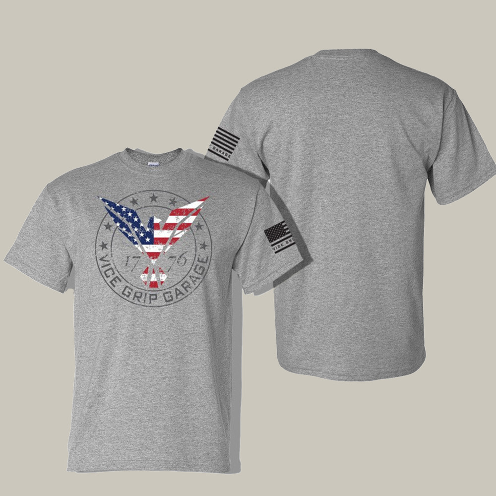 Vice Grip Garage T-Shirt Patriotic Flying Eagle Vice Grip Garage 1776 Shirt Patriotic Gifts