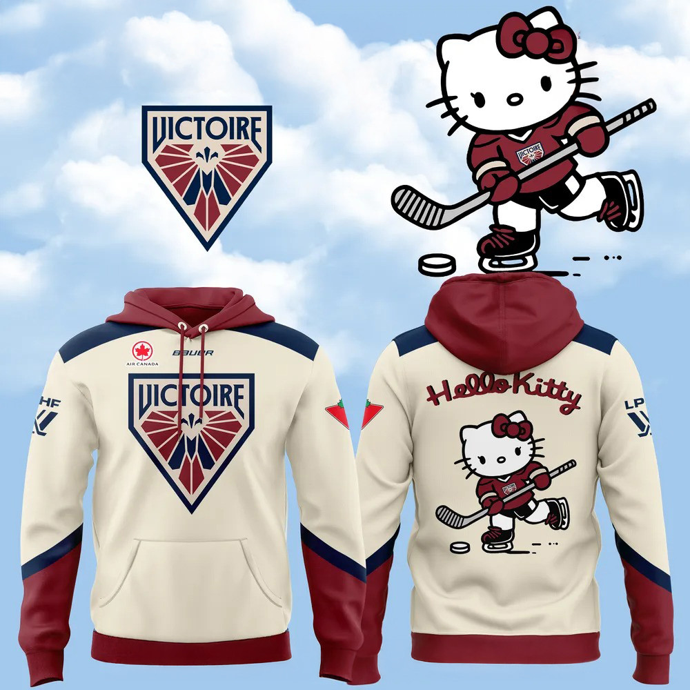 Victoire de Montreal x Hello Kitty 2025 Hoodie Best Gifts For Hockey Fans
