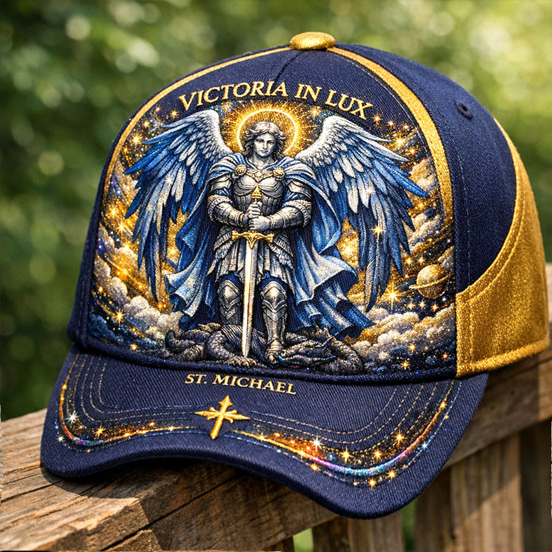 Victoria In Lux St Michael Hat Michael Angel Baseball Cap Christian Gift Ideas