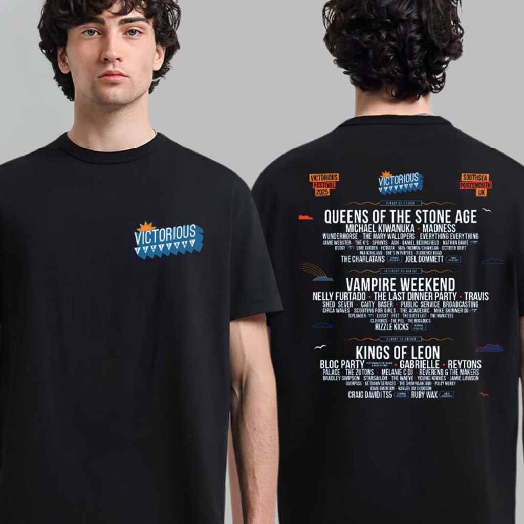 Victorious Festival 2025 Poster In Southsea Portsmouth UK Lineup And Schedule Dates From August 22 To 24 2025 T-Shirt Fan Merch Gifts For Son Victorious Festival 2025 Poster In Southsea Portsmouth UK Lineup And Schedule Dates From August 22 To 24 2025 T-Shirt Fan Merch Gifts For Son