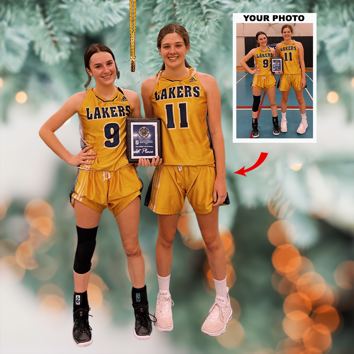 Victory Showcase Personalized Photo Mica Ornament Gift For Friends Besties