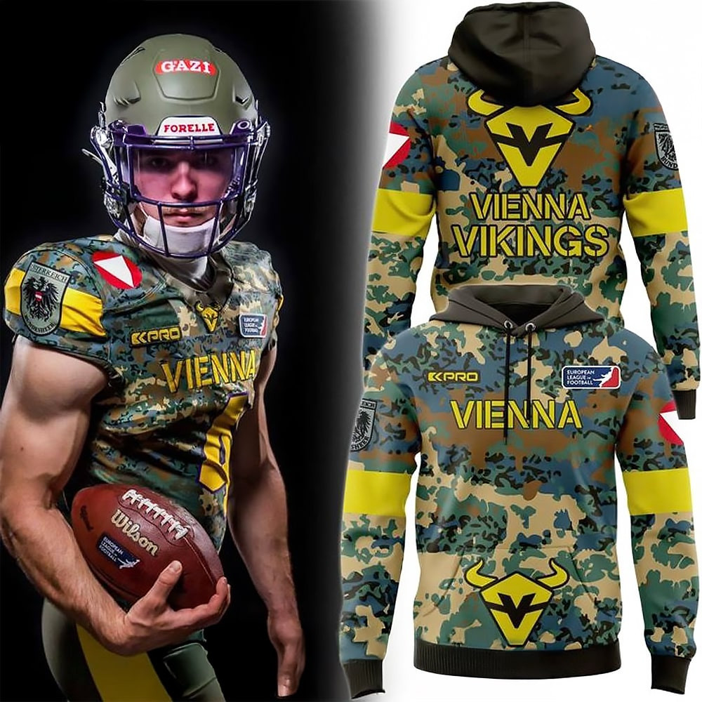 Vienna Vikings Salute to Service 2025 Special Hoodie Gifts For Brother