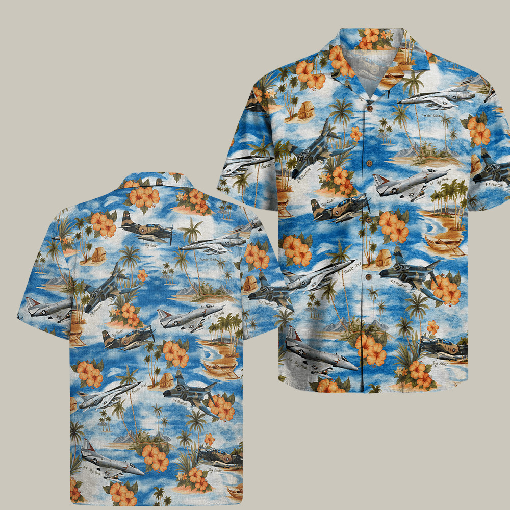 Vietnam Aircraft Hawaiian Shirt Military Clothing Best Veterans Day Gifts